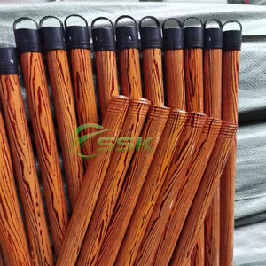 PALO DE ESCOBA DE MADERA ROTATIVO ERGONÓMICO CON RECUBRIMIENTO DE PVC 2 en 1 PORTÁTIL ECOLÓGICO DURADERO LIGERO PARA INODORO TAMPICO DE VIETNAM - Product Image 4