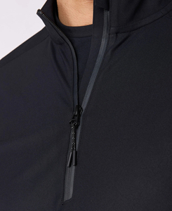 Sudadera Ligera de Manga Larga con Cierre de Cremallera para Hombre, Color Negro, Corte Ajustado, Tejido Transpirable de Secado Rápido, Estilo Deportivo, para Otoño e Invierno - Product Image 4
