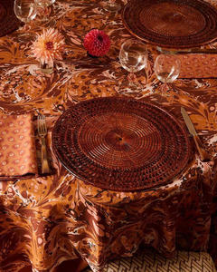 Mantel Individual Redondo de Ratán Hecho a Mano en Vietnam, Tejido Abierto Marrón Natural, Tapete Artesanal Ecológico para Mesa de Comedor, Venta al por Mayor - Product Image 6