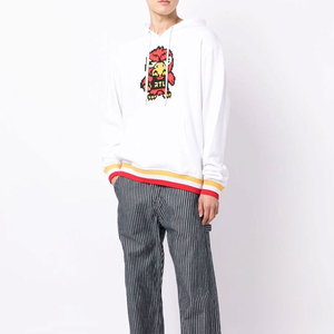 Sweat à capuche brodé pour homme - 100% coton molletonné anti-plis, design entièrement personnalisé, style pull - Product Image 2