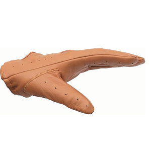 Gants de conduite pour femmes en cuir marron clair, respirants et doux - Product Image 6