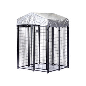 Büyük açık köpek kulübesi toz kaplı demir çerçeve ağır inşaat Push-Up kapatma Quadrate şekli Modern tasarım dayanıklı - Product Image 1