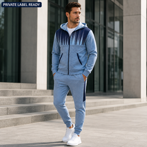 Ensemble de survêtement personnalisé pour homme : veste à capuche et pantalon de jogging – Fabricant OEM/ODM de vêtements de sport et de sportswear en gros sous marque privée - Product Image 2
