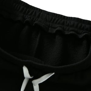 Pantalon de jogging tricoté personnalisé pour hommes, noir, color block, décontracté, respirant, en coton et élasthanne, coupe large, mode automne - Product Image 3
