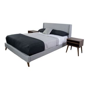 Letto Imbottito King Size con 2 Comodini, Elegante Set di Mobili Imbottiti - Product Image 4