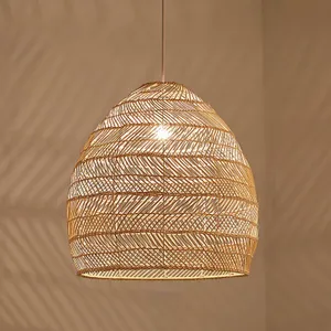 Abat-jour en rotin durable en osier écologique de haute qualité suspension bohème élégante pour la décoration intérieure et l'espace café - Product Image 3