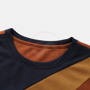 T-shirts pour hommes en gros, les plus vendus, vêtements de fitness, grandes tailles, manches longues, logo personnalisé, 100 % coton tricoté, vierges, écologiques - Product Image 3