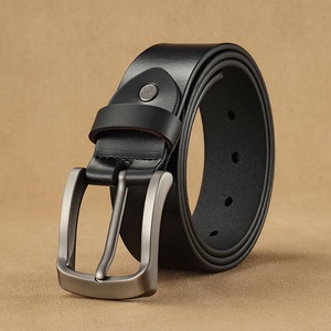 Cinturón de Cuero Genuino de Piel de Vaca para Hombre con Hebilla de Acero, Transpirable e Impermeable, Cinturón Casual de Trabajo para Hombre - Product Image 2