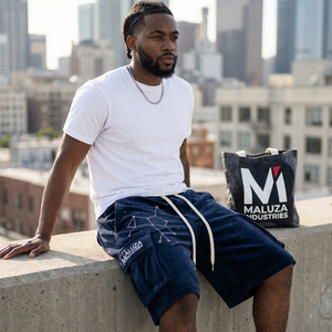 Shorts Cargo Unisex de Terciopelo con Estrella de Diamantes de Imitación, Ropa Urbana de Lujo, Moda de Verano, Secado Rápido, Ecológicos, Maluza Industries - Product Image 6