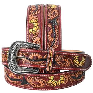 Cinturón de Cuero Premium Estilo Vaquero Occidental, Tallado a Mano, Longitud Personalizada, Unisex, Cinturón de Moda al por Mayor - Product Image 6