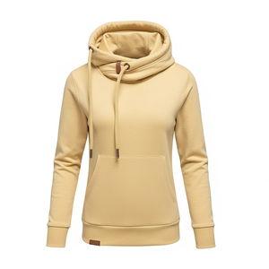 Sudadera con Capucha de Algodón para Mujer, Estilo Coreano, de Alta Calidad, Personalizable, Informal, Lisa, de Felpa Francesa, Estilo Urbano, Holgada, con Hombros Caídos - Product Image 2