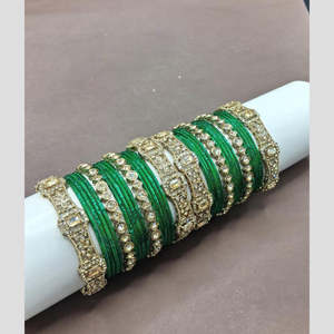 Crystal Stone Fancy <b>Bangles</b> <b>Set</b> for Wedding and Festive Wear - Product Image 3