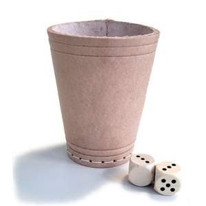 Vasos para Dados Clásicos Hechos a Mano con Cuero 100% Genuino y Logotipo Personalizado en Relieve, Nuevo Diseño de Fábrica para Juegos de Azar - Product Image 4
