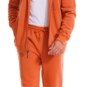 Conjunto Deportivo Personalizado de Alta Calidad para Hombre, 2 Piezas, Transpirable, 100% Algodón, con Cremallera Completa y Capucha, Color Sólido - Product Image 4