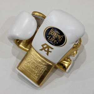 NO BOXING NO LIFE Ensemble de boxe Premium en cuir de vachette blanc et or, comprenant des gants, un protège-tête et une protection inguinale, léger, écologique et gratuit - Product Image 3