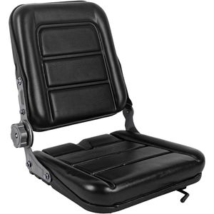 Siège universel rabattable pour chariot élévateur avec dossier inclinable réglable en cuir PVC pour mini-pelle et excavatrice - Product Image 1