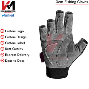Gants de pêche sur mesure avec logo personnalisé, antidérapants, pour la pêche en plein air, pour les grossistes, les importateurs, la vente en gros - Product Image 4
