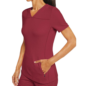 ชุดยูนิฟอร์มแฟชั่นสำหรับผู้หญิง ทรงสลิมฟิต ผ้าคอตตอนผสมโพลีเอสเตอร์เนื้อนุ่ม ใส่สบาย เหมาะสำหรับบุคลากรทางการแพทย์ ไซส์ผู้ใหญ่ - Product Image 2