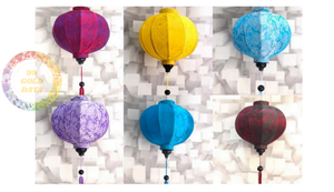 Lanterne en soie vietnamienne Style Hoi An Suspension faite à la main pour le festival et les célébrations d'événements de design d'intérieur - Product Image 6