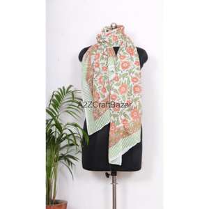 Wholesale 100% Cotton Digital Print Argyle & Floral Sarong Pareo <b>Beach</b> <b>Cover</b>-<b>Up</b> Scarf for <b>Women</b> Breathable And Classy - Product Image 2