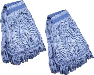 Tête de balai serpillère réutilisable en coton KSR avec essoreuse intégrée et connecteur universel en plastique durable - Product Image 2