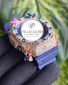 นาฬิกาเพชรหรูหรา ประดับเพชรโมอิสซาไนต์รูปผีเสื้อ ตัวเรือนสแตนเลส - Product Image 4