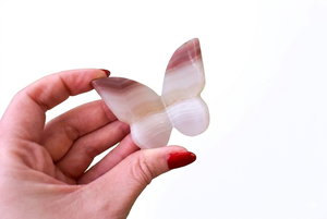 Mariposa Voladora de Cristal de Alta Calidad, Ágata Rosa Barndad con Alas de Piedra Curativa, Mariposa Tallada en 3D y Decoración para el Hogar - Product Image 6