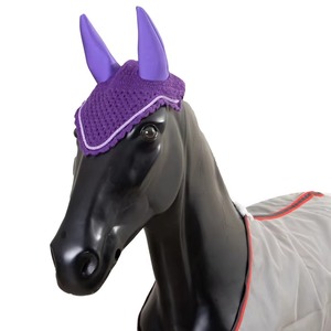 Elegant Equestrian Horse Ear <b>Bonnet</b> Pakistan Crafted Neoprene Customizable Lightweight Washable Breathable Fly Veil Design - Product Image 1