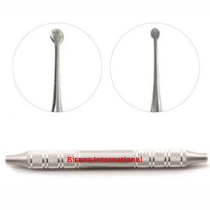Cureta dental manual de doble punta BISONS, instrumento quirúrgico de acero inoxidable - Product Image 1