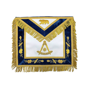 Handmade Embroidery Customized the Craftsman's Past Master's Apron Masonic Regalia Gifts & Metal Crafts Handmade Embroidery OEM - Product Image 4