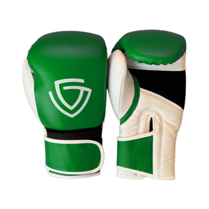 Gants de boxe professionnels en cuir de vachette de haute qualité, personnalisables, respirants et anti-humidité, avec fermeture. - Product Image 1