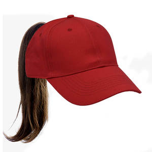 Red Logo Mesh Ponytail <b>Cap</b> Breathable Adjustable Unisex Outdoor Spring Summer Casual Leather 3D Embroidery Hat - Product Image 6