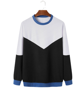 Sudadera Casual Personalizada para Hombre, Cuello Redondo, Tejido de Punto, Manga Larga, Color Sólido, Puños Acanalados - Product Image 1