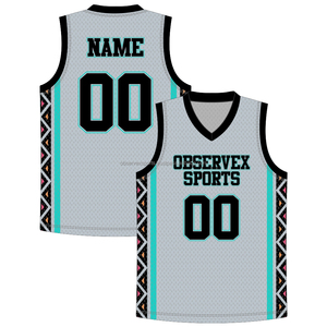 Camiseta de Baloncesto Personalizada, Reversible, para Hombre, Talla Grande, Sublimada, Transpirable, Conjunto de Uniforme de Baloncesto - Product Image 1