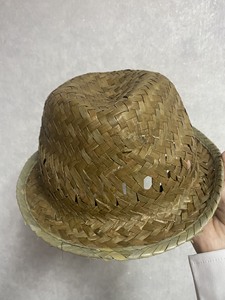 Sombrero de Paja Natural con Bordado a Mano de Rayas VN para Deportes y Playa, Ajustable, Unisex, Adulto, Listo para Enviar - Product Image 1