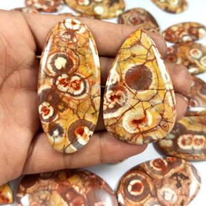Piedras Sueltas de Jaspe Ojo de Pájaro Natural para Joyería, Colgantes, Diseño de Piedras, Collares, Pulido a Mano, 20-35mm - Product Image 6