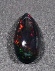 Ópalo negro natural de 16x11 mm, cabujón en forma de pera, 4.95 quilates, piedra preciosa suelta para la fabricación de joyas. - Product Image 5