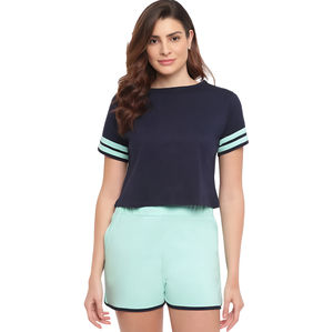 Conjunto Deportivo Corto para Mujer, Conjuntos de Jogger, Marca Privada, Logotipo Personalizado, Conjunto de 2 Piezas, Camiseta y Pantalones Cortos de Verano para Mujer - Product Image 4