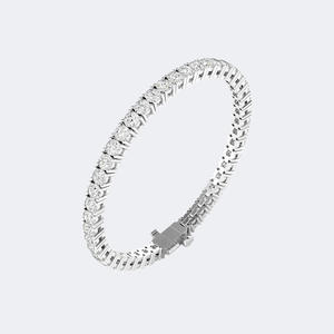 Bracelet tennis en diamants 7,65 CTW, couleur D-E-F, pureté VVS-VS, taille brillant rond, or 14 carats, certifié, bijoux de luxe durables, cadeau - Product Image 2