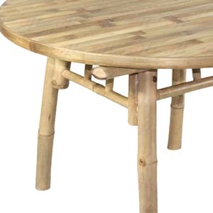 Eco-Friendly Outdoor Round <b>Bamboo</b> Dining <b>Table</b> Sustainable Garden & Patio Furniture Supplier - Product Image 5