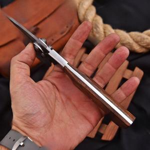 Cortador de Pizza de Acero de Damasco Hecho a Mano por Nordic Forge, con Funda Ergonómica de Madera y Cuero, Calidad Premium Sostenible para Cocina - Product Image 3