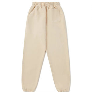 Pantalones Deportivos de Algodón Beige para Hombre, Estilo Hip Hop, Bordados, Cintura Elástica con Cordón, Bolsillos Laterales, Tejido de Punto, para Invierno - Product Image 2