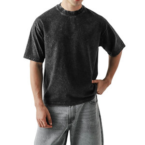 T-shirt Homme Noir Vintage Oversize 100% Coton Effet Délavé à l'Acide, Impression Numérique Graphique - Subculture Religieuse Sombre - Product Image 4