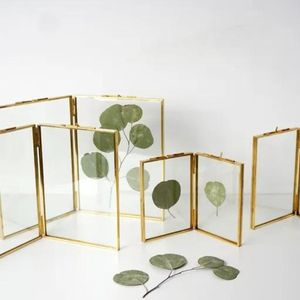 Home Decor Glass & Metal Hanging & Table Top Photo <b>Frame</b> for Wall Decoration, with 2 Sides Glass Customized Decorative <b>Frames</b> - Product Image 5