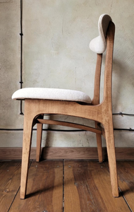 Chaises de salle à manger de style américain, chaises en bois, meubles de salon avec assise en bois massif et coussin pour le dossier, chaises de salon pour usage domestique - Product Image 3