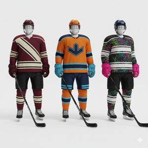 Nuevo Uniforme de Hockey sobre Hielo Estampado 2026, Alta Calidad, Transpirable, 100% Poliéster, Unisex, Logotipo Personalizado, Precio Bajo - Product Image 6