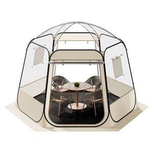 Tenda a Bolla Pop-up 10 x 9,2 piedi, Impermeabile e Resistente ai Raggi UV, Trasparente, per Campeggio, Giardino, Igloo da Esterno - Product Image 1
