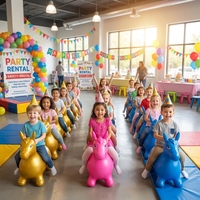 Cheval sauteur en PVC pour enfants, jouet rebondissant souple, sûr et anti-éclatement, équipement de jeu intérieur/extérieur, vente en gros