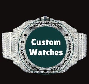 Reloj de Lujo con Diamantes de Moissanita y Cuarzo, Estilo Hip Hop, para Hombre, Ideal para Fiestas - Product Image 1