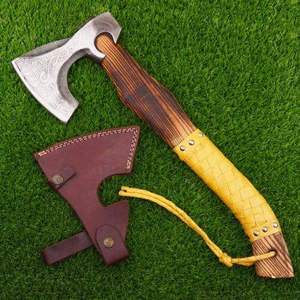 Hache Viking à double lame en bronze d'aluminium de qualité industrielle Steel Craft International, manche en bois, pour le camping en plein air - Product Image 1